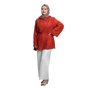 Oversize Kimonolu Üst Kiremit A Kesim Şık Model