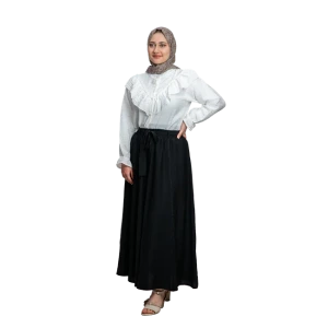 Nakış Detaylı Siyah Etek Şık Model